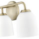 Norah 3 Light 22.8 inch Vintage Brass Vanity Light Wall Light